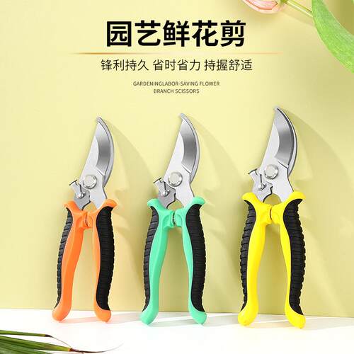 修枝剪不锈钢多功能园艺剪刀果园花枝嫁接树枝园林树枝工具剪摘果
