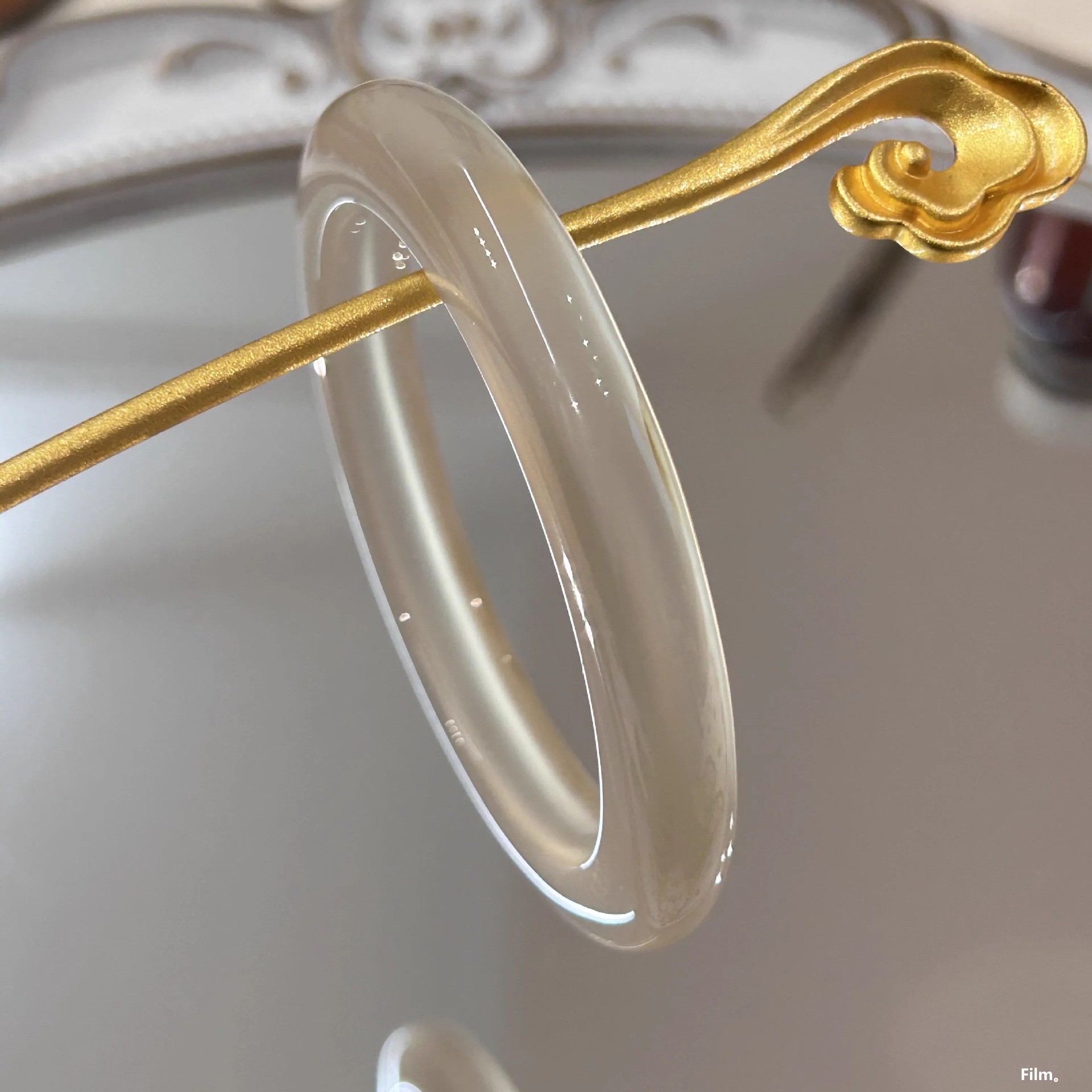 日本品质高冰可透字香槟金玛瑙手镯女天然马达加斯加高品质货头香