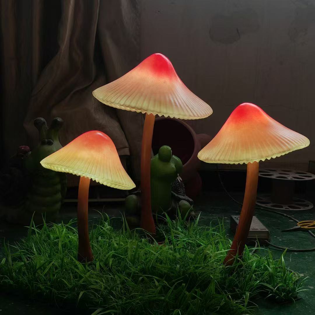 LED太阳能蘑菇草坪灯IP65防水