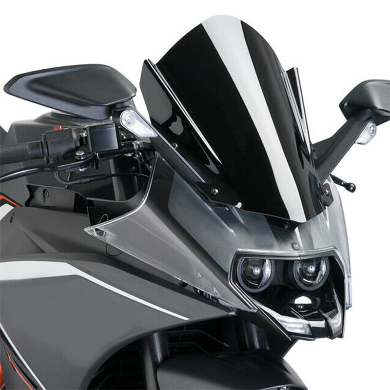 适用KTM RC125 RC200 RC250 RC390 改装摩托车加高前风挡挡风玻璃