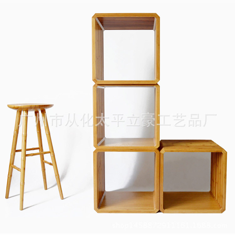 立豪竹木家具厂组装式收纳柜组合竹柜置物柜竹制品桃花江碳化竹板