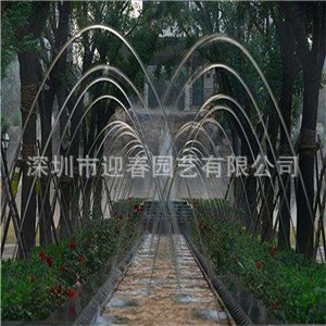 互动波光光亮泉珍珠跳泉网红水拱门喷泉设备厂家户外不锈钢喷头