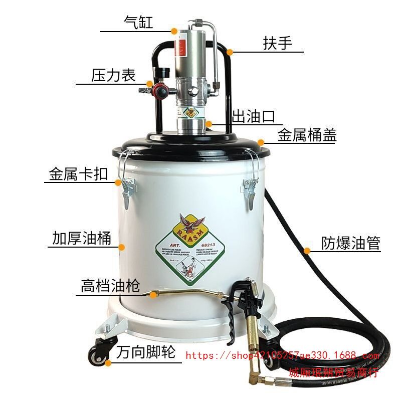 气动黄油枪高压注油器打黄油泵加注抢汽全自动小型电动气压黄油机