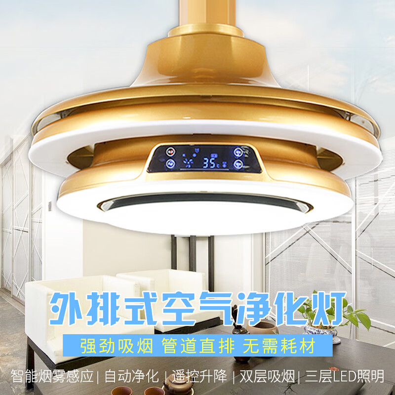带灯直排升降伸缩棋牌室净化器