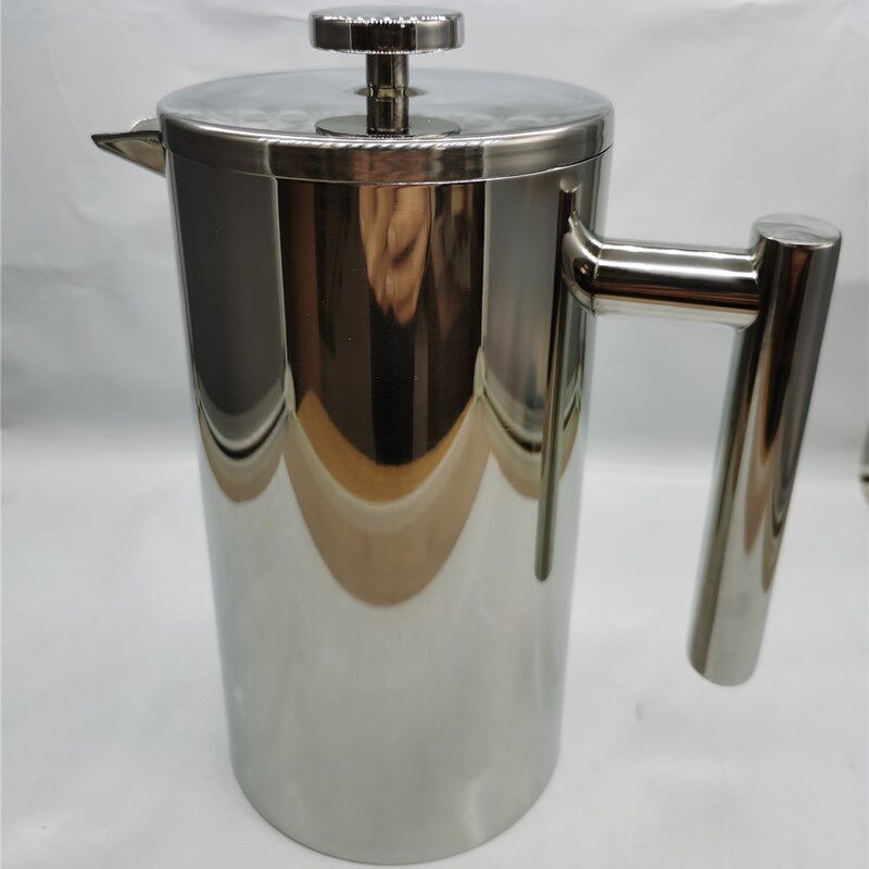 1.5L304不锈钢双层法压壶保温壶手冲壶带网咖啡壶过滤法咖啡机式