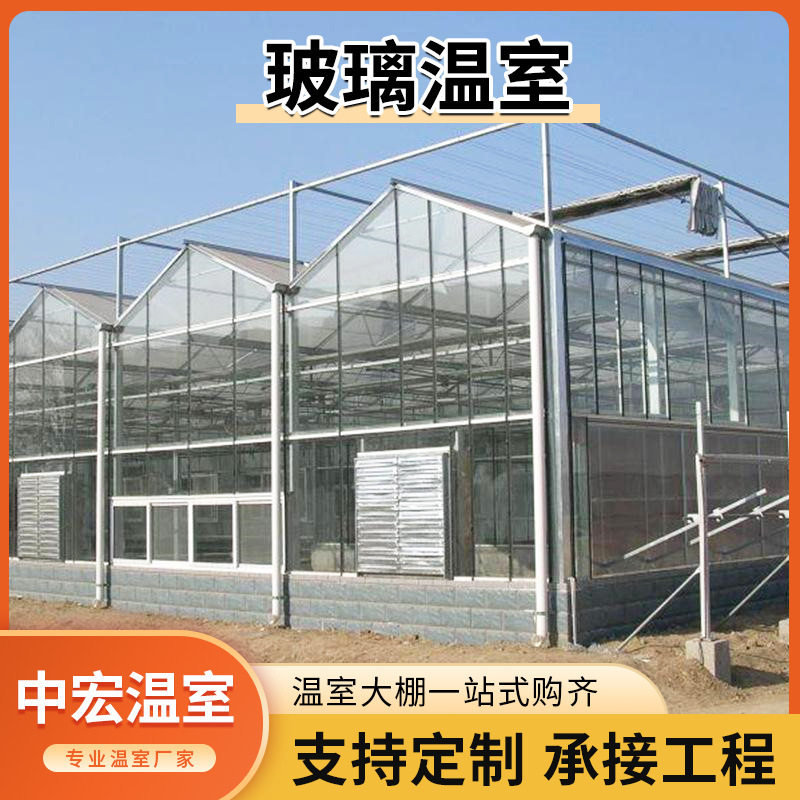 全自动玻璃温室大棚 智慧物联网日光育苗大棚 农业连栋玻璃温室