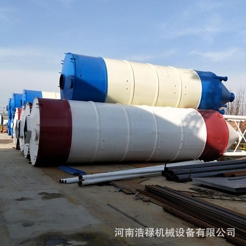 浩禄100吨立式水泥罐 搅拌站用水泥仓 工程混凝土粉煤灰储料罐
