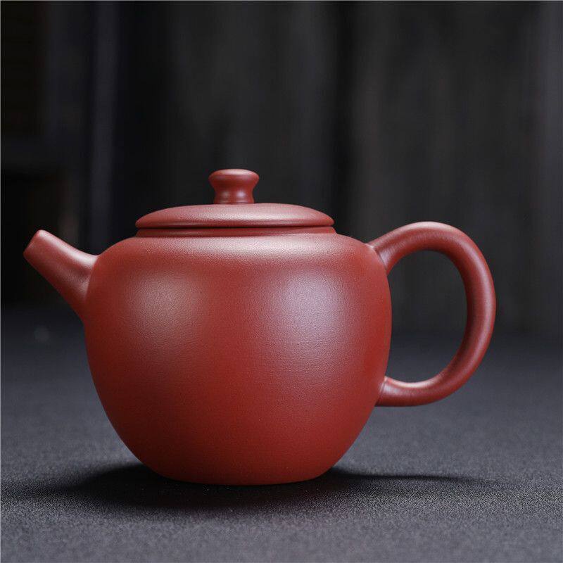 岩矿紫砂茶具中式家用泡茶壶古典红朱泥茶壶名师手工老泥泡茶器