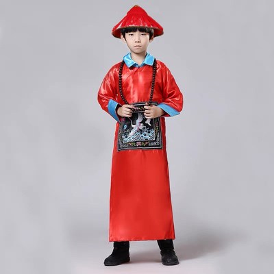 速发儿童清朝官服满族大臣服装成人古装大清宫廷文武百官员衣服演