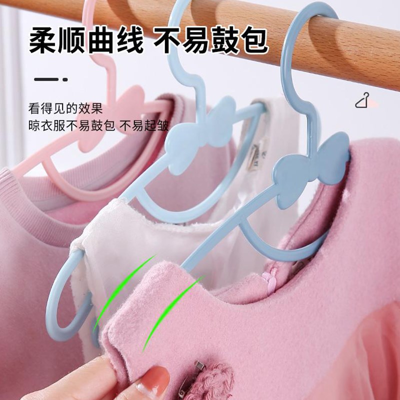 速发儿童衣架小孩小号衣服挂婴儿晾衣架子家用宝宝多功能婴幼儿晒