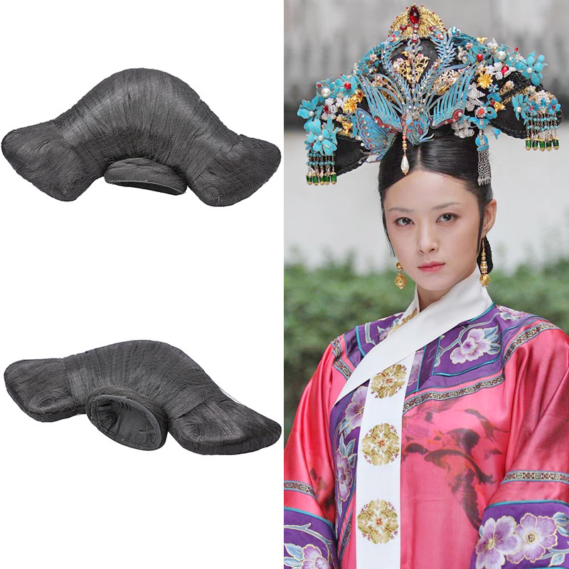 速发古装清朝宫廷影视高台演禧假发旗头延出攻略如懿传头饰舞温丝