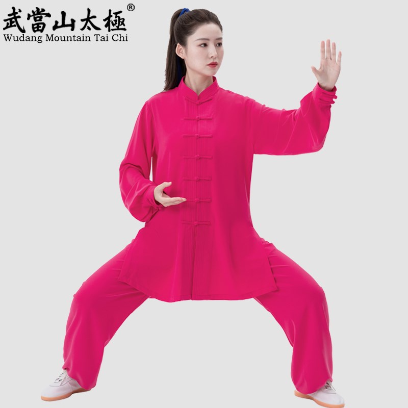 速发2024新款弹力麻珍珠太极服练功服武术表演立领款打拳舒适练功