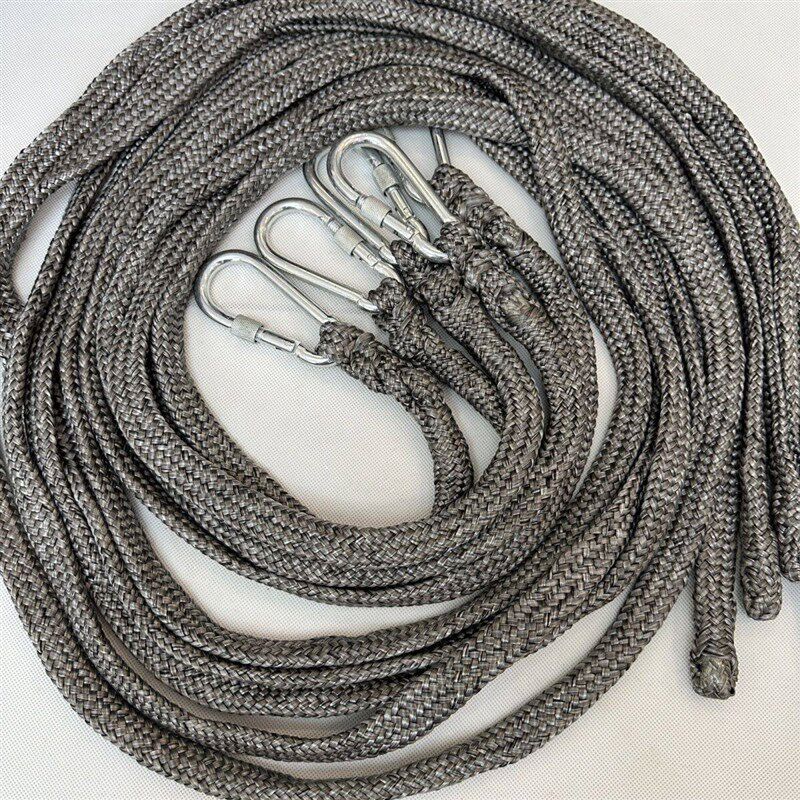 速发全新飞机网绳栓牛绳栓马绳栓牛绳牛钢绳镀锌勾长度2.5米耐磨