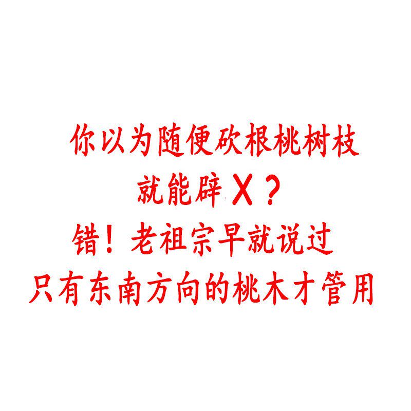 速发正东南老桃木段桃木棍桃树枝桃木枝五色绳随身婴儿真桃木挂件
