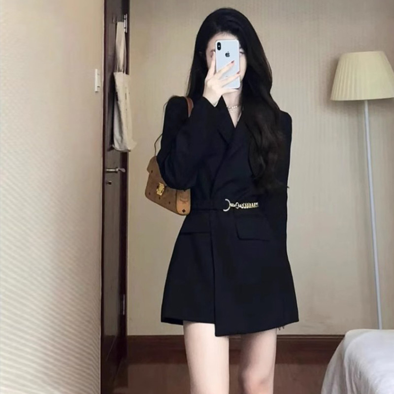 速发茶歇法式高长感长袖个衣裙子2024新款小连子气质绝美级裙夏