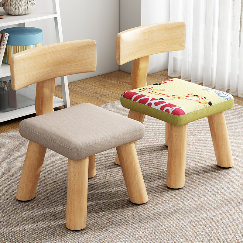 速发小靠子家用实木凳子客厅小椅子门口穿鞋凳凳背板凳换鞋凳儿童