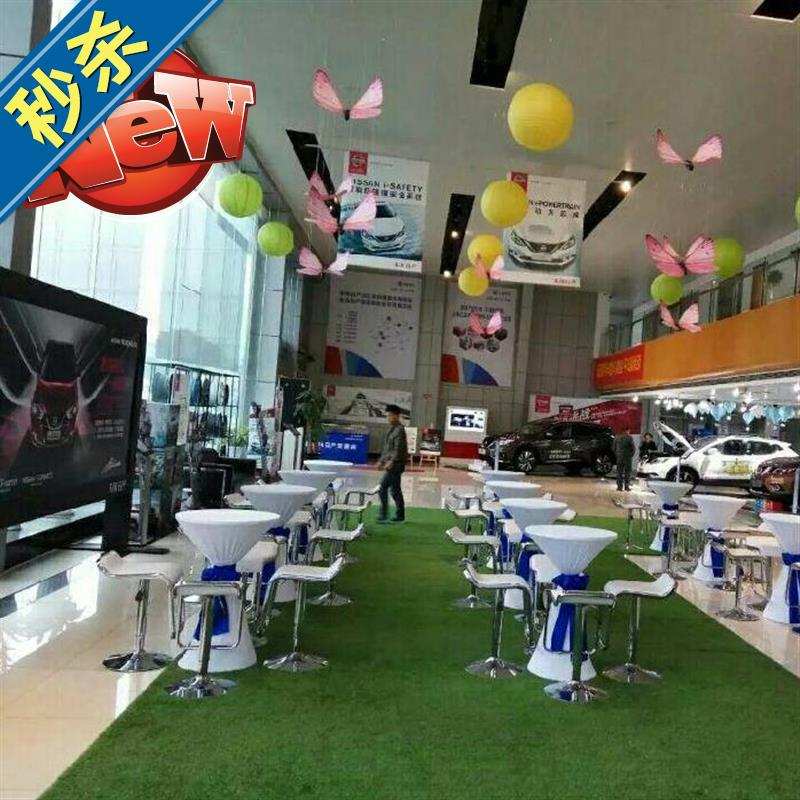 速发简h约商用吧台高脚桌子酒桌店面售楼部车展会展圆桌正方形咖