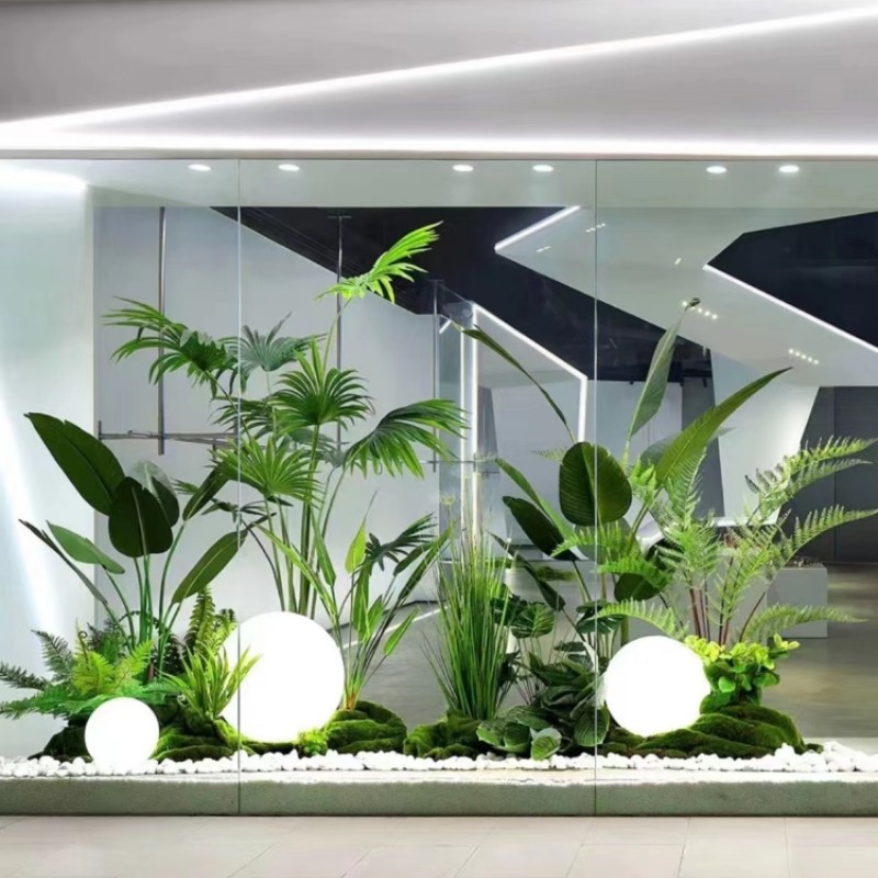 速发绿植造景景观室内生物户外树造景假台仿植花热带植物造景