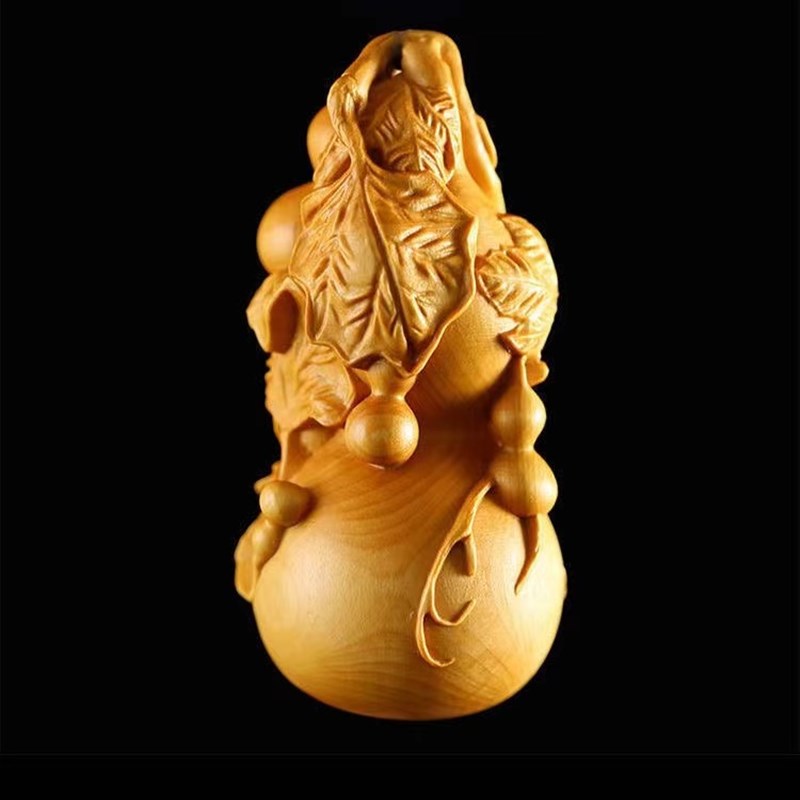 速发崖柏木雕手把件多子葫芦雕刻工艺品实木把玩饰品挂件文玩礼品