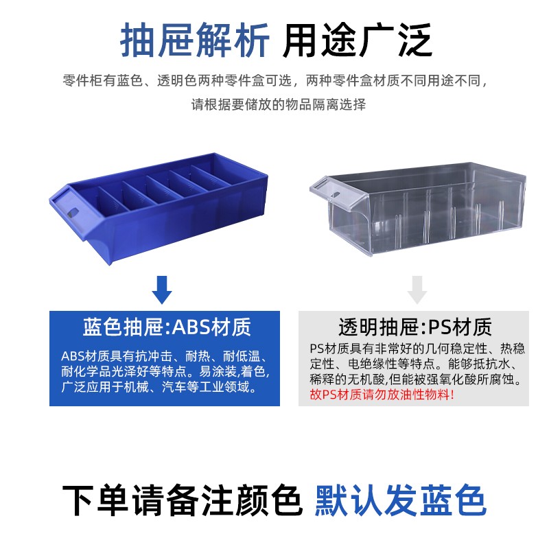 速发铁皮零件柜100/柜5抽7具样品柜螺丝工具柜元件刀抽屉式票据收