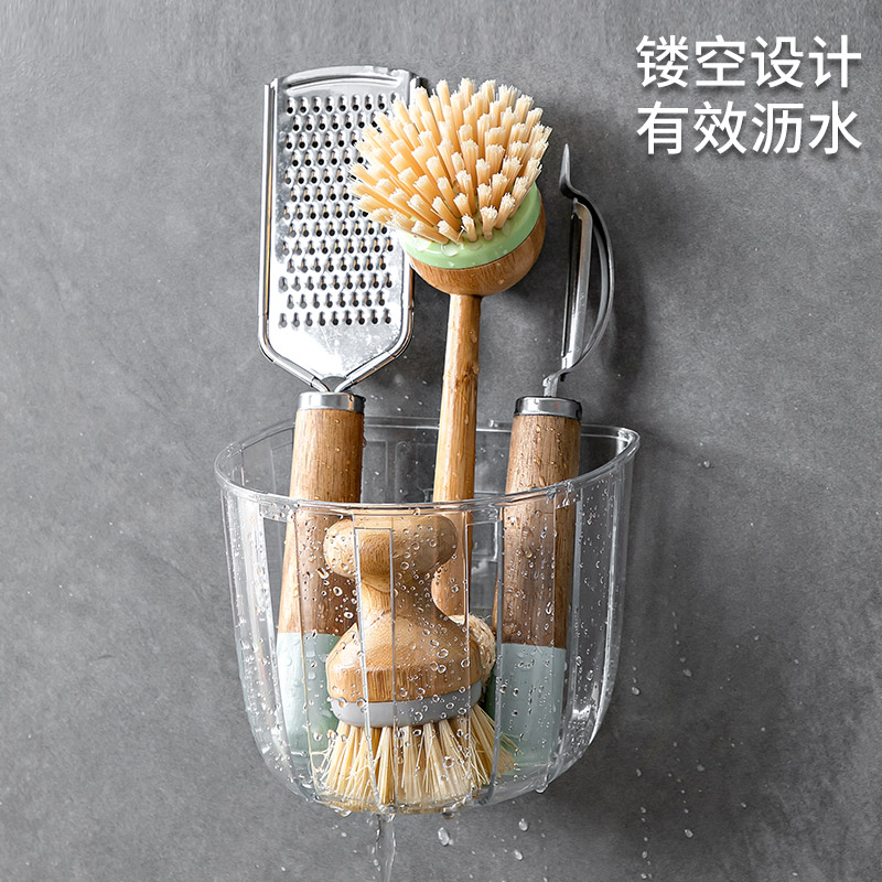 速发厨房葱姜蒜收纳筐小挂篮置物架浴室吊篮卫生间床边壁挂式收纳