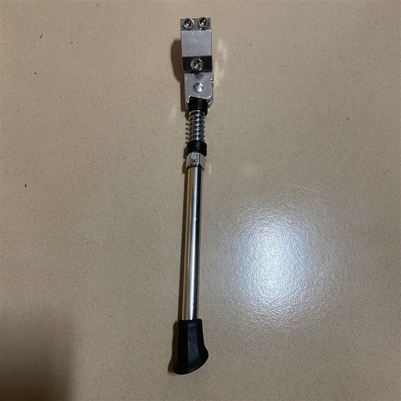 速发山地自4车脚支后撑撑0行边支撑单车配件 可调长短黑色 银色