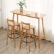 吧台桌家用靠墙高脚长条桌实木简约现代阳台休闲吧台椅窄桌椅组合