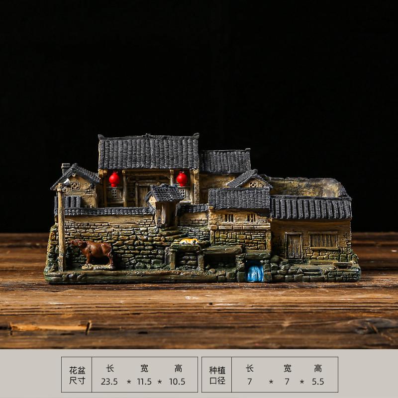 微水景古建筑茶室庭院特惠古建造景室家家居建筑茶桌模型阳台创意