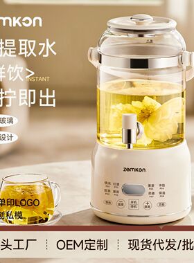 Zemkon养生壶家用炖煮一体玻璃花茶壶3L煮茶壶全自动恒温烧水壶
