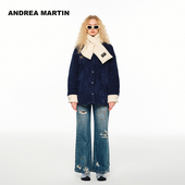 正反两穿灯芯绒棉服外套 MARTIN冬新款 刘些宁同款 ANDREA