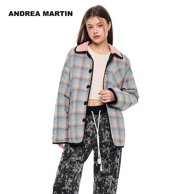 【李沐宸同款】ANDREA MARTIN秋冬新款美式复古两面穿外套