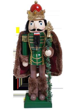 40cm胡桃夹子家居装饰品现代原木纯手工工艺品桌面可爱个性小摆件