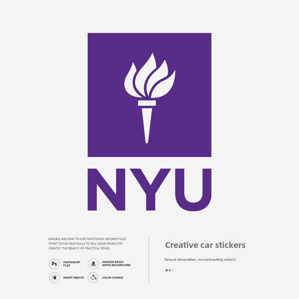 NYK纽约大学墙贴办公室玻璃贴纸装饰个性创意车贴咖啡店橱窗墙贴,家居饰品,文化墙贴,淘宝优惠券,粉丝福利购,淘宝优惠卷