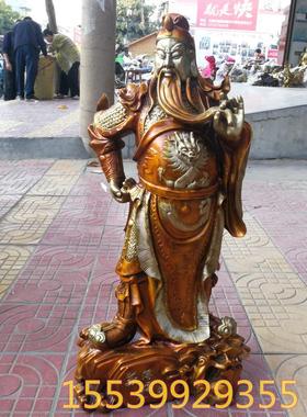 纯铜武财神铜像提刀关公镇宅工艺品铜器铜雕人物桌面手工动物摆件