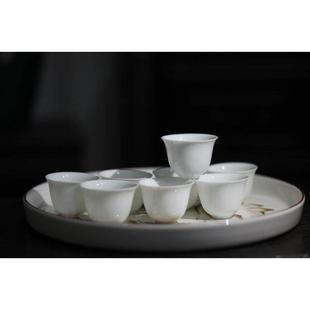 八十年代卧足杯 铃铛茶杯 蛋壳小酒杯 工夫茶杯25cc 薄胎白瓷