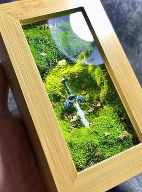 大师之剑书桌摆件充电灯光竹盒创意礼物气氛灯 桌面摆件