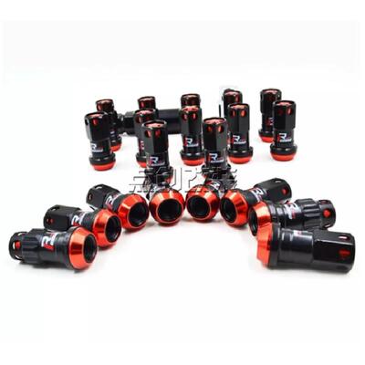 锻造强化钢汽车轮毂螺丝 通用款防盗加长轮胎彩色螺母螺帽20颗1.5