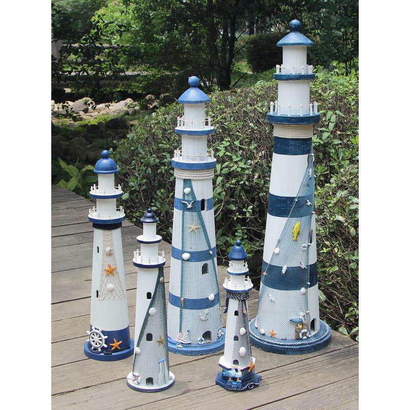 地中海风格灯塔摆件咖啡店海洋风主题景区沙滩活动摄影摆设道具