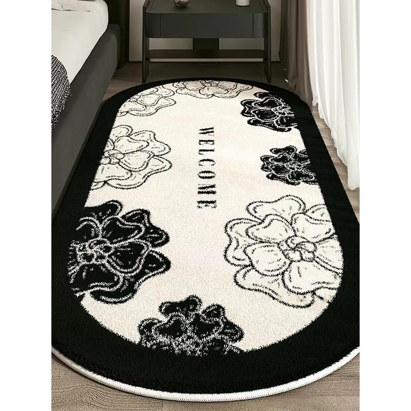 法式覆古卧室床边毯客厅沙发地毯家用可擦免洗可裁剪羊绒环保脚垫