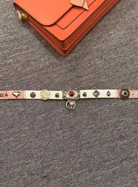 纯手工小众亚文化皮质手环朋克暗黑可叠戴甜妹废土风古着饰品项圈