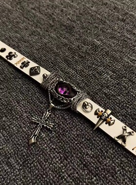 ARB纯手工亚比项链 小众暗黑个性废土风美式朋克恶魔之眼choker