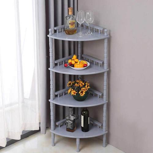 转角柜厅DL角墙形角柜三角置客物架现代简约实木三架拐角柜书架收