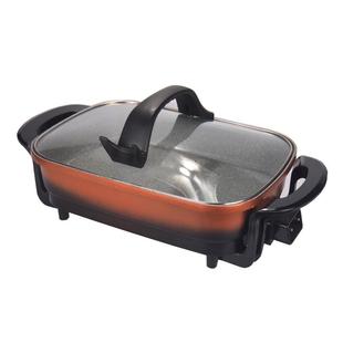 傻家鱼厨多功能麦电烤盘用烤肉机饭石火锅烧烤烤煎烤涮一体锅3997