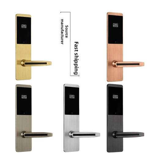 酒TVT店门锁宾馆感应刷卡厂锁锁能电子锁公寓插卡IC智磁卡锁工直