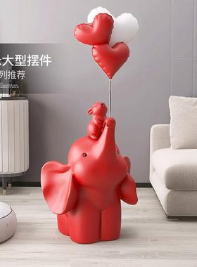 型熊落地摆件客厅bk202341柜电视婚房布置大品家居饰新婚结婚礼物