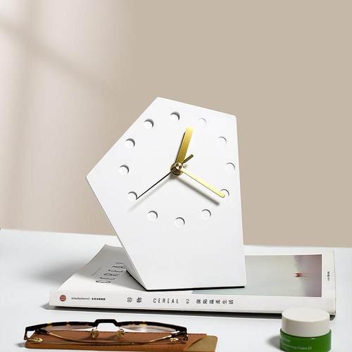 LYB-SZ-0顾魏同家款泥水座钟静音床头台钟北创意用时钟简欧约