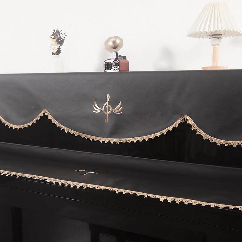 高档轻罩奢钢琴现代简约钢GQ2501布凳套罩加厚半罩琴水防盖布钢琴