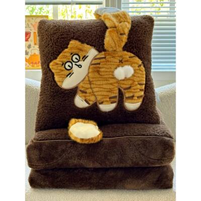 两用垫抱枕被靠头午休汽车MHG沙发办公室午睡枕加厚卡被通猫咪学