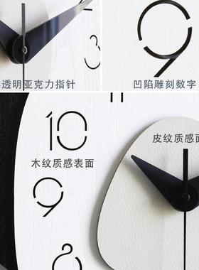 创意挂墙钟表静厅挂音钟客现代简约设计感13588挂表北欧尚时大挂
