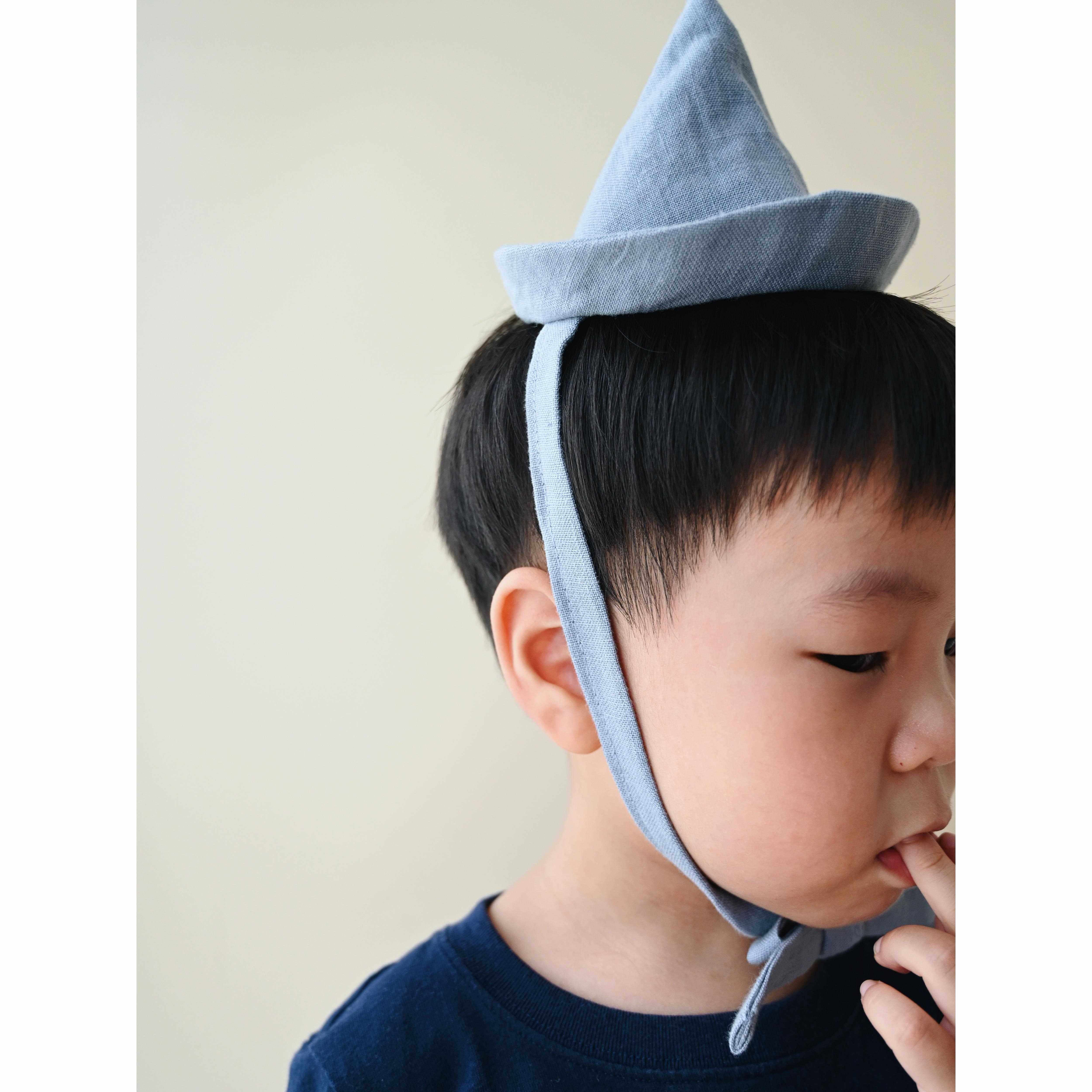 盐巴手作布亚麻生艺日帽 儿童生日 节派日对周岁帽拍照道VJZ具包